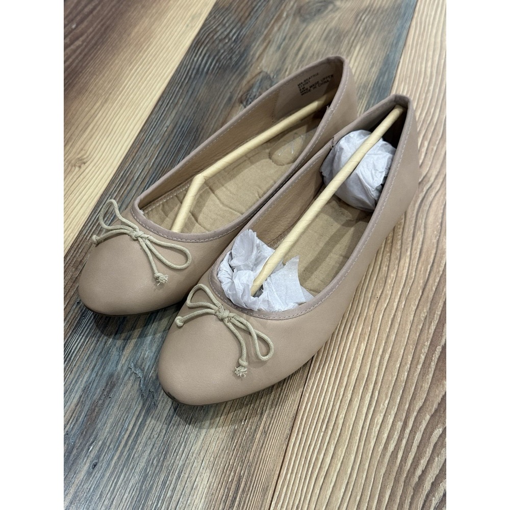 New W Defect Mari A 9M Taupe MA-BEATRIZ Flats W Bow